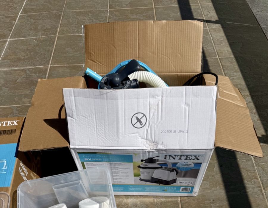 Pompa filtrare apa piscina, Intex Krystal Clear SX925 Plus, spartura de sticla
