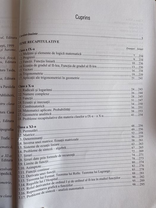 Culegere matematica pentru Bacalaureat