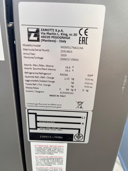 Aparat camera frigorifica Zanotti
