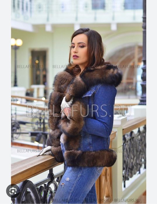 Продам Новую Джинсовую Парку с Мехом 44-46р