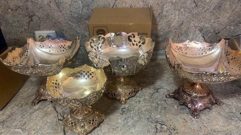 Винтажные конфетницы из мельхиора (серебрение)