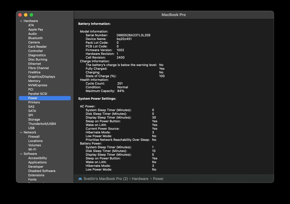 Apple MacBook Pro 13" M1, 16GB RAM / 256GB SSD, в отлично състояние