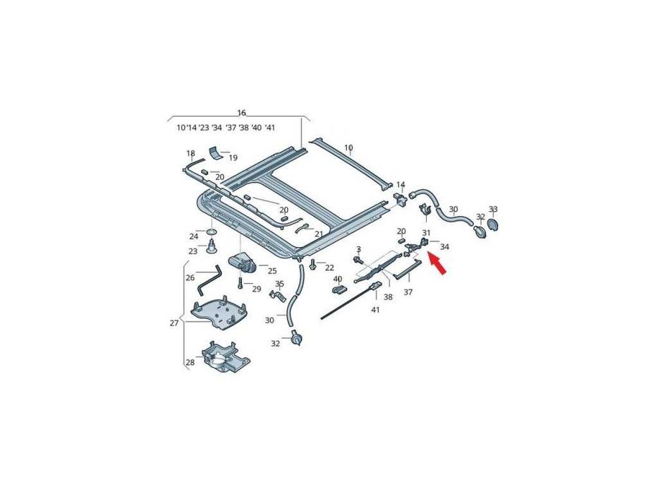 Ремонтен комплект за шини за люк на VW