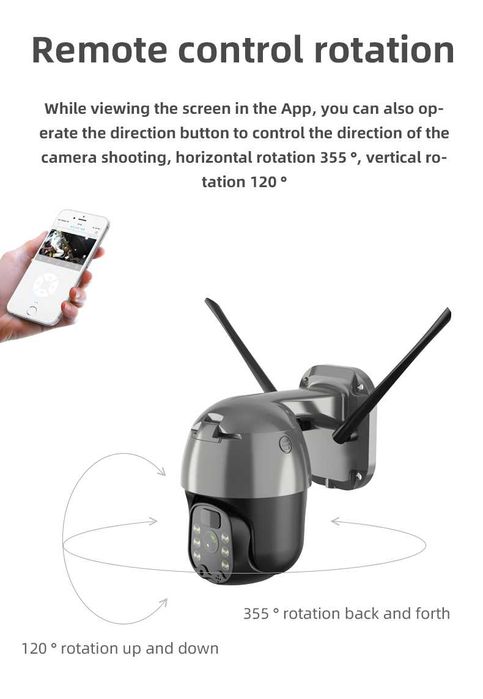 Camera de supraveghere 4G 5mp wireless panou solar cartela telefonica