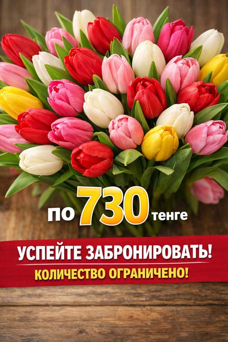 Голланские тюльпаны , бронь к 8 марта