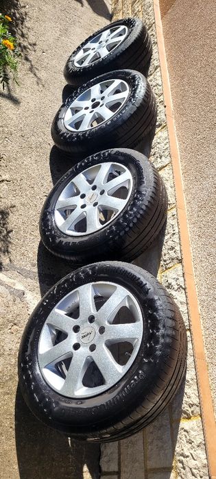 Jante aliaj 6.5 JX 15 H2 + anvelope vară Continental  Premium Contact