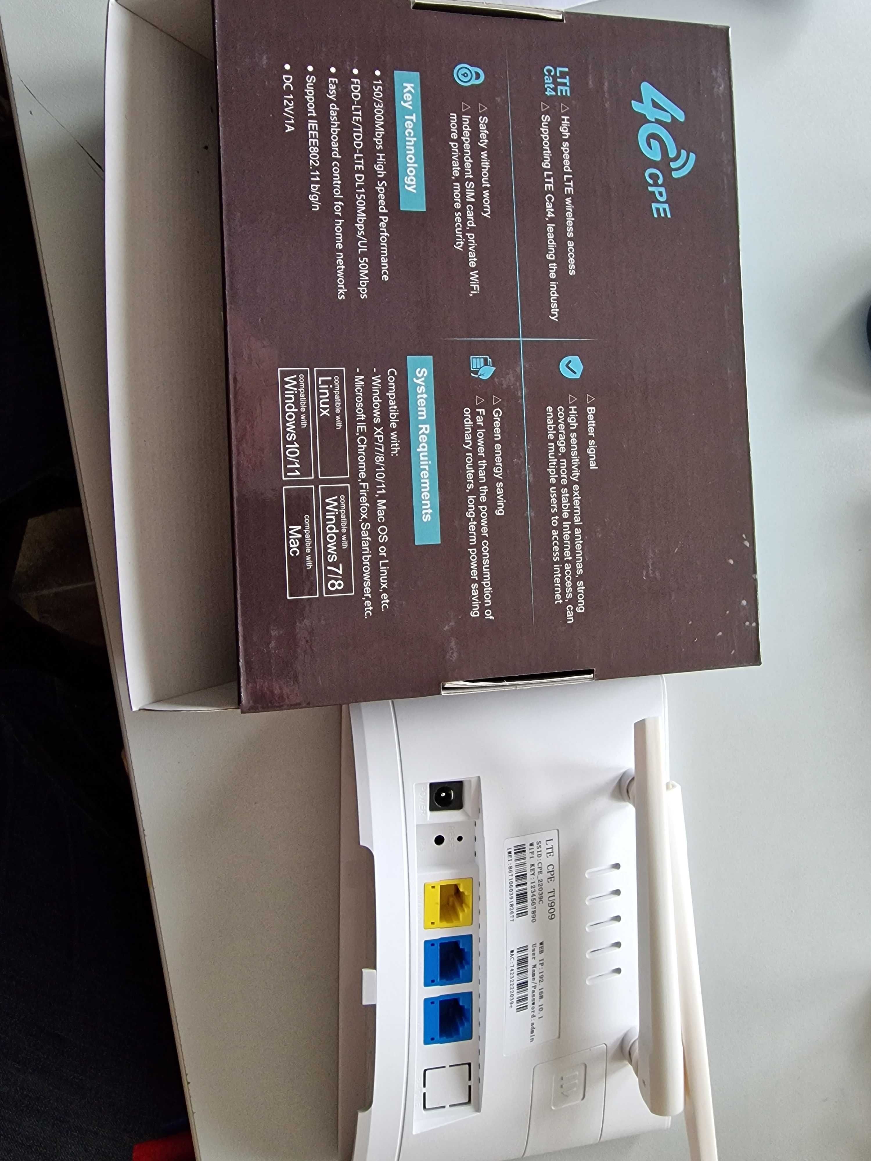 Мобилен безжичен рутер,слот за сим карта,отключен за всички,300Mbps,4G ...