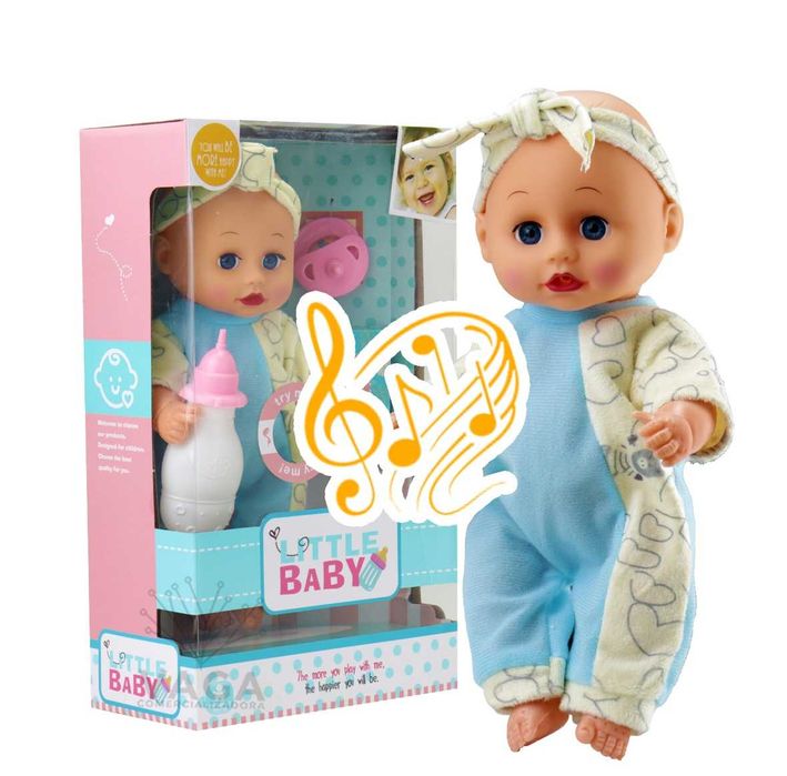 Kукла със звук залъгалка и бутилка