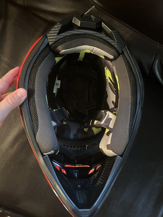 Casca MTB Silvis White red 51-52 cm si ochelari  dunhil