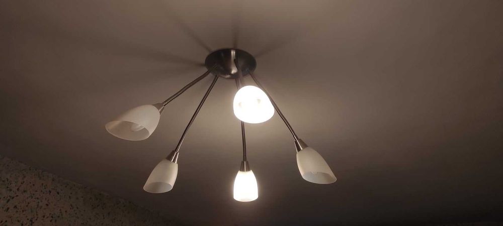 Полилей с 5 крушки- цвят хром Германия