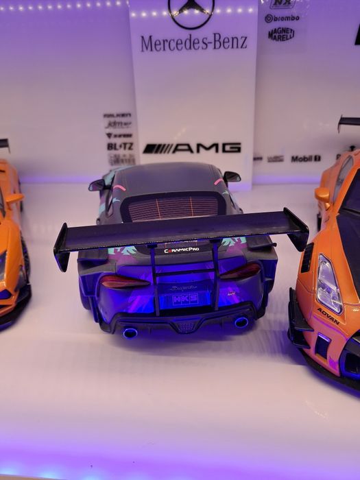 Колекционерска количка GT Spirit GT407 Toyota Supra GR Coupe HKS szary