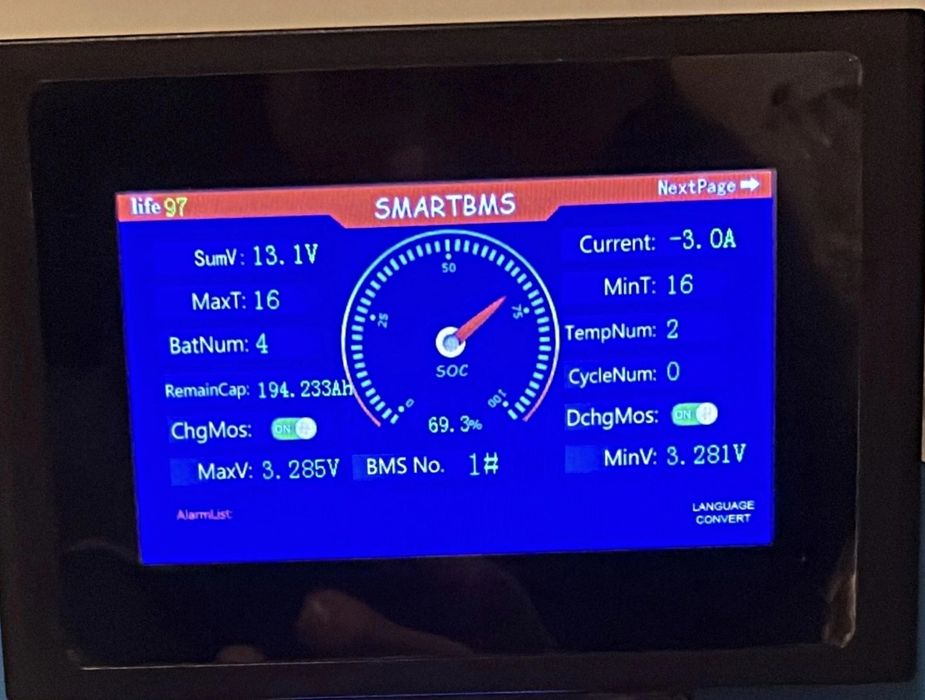 BMS Inteligent DALY Smart Active Balance 4S-8S 100A (12V-24V) + Display + Wi-Fi/BT