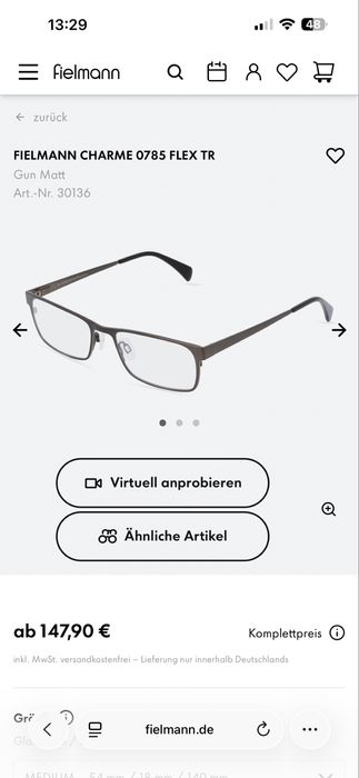 Rama de  titan  ochelari Fielmann Charme 0785 Flex TR Pure