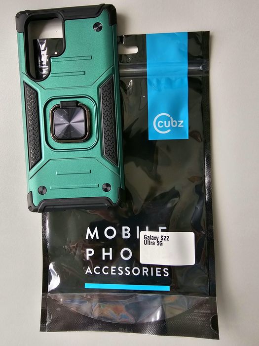 Husa Samsung Galaxy S22 Ultra Cubz Kickstand Ring - negru