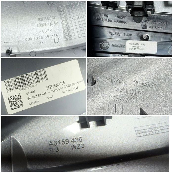 CARCASA OGLINDA (4 BUC.) DACIA DUSTER 2 2018-2024 / MERCEDES-BENZ E-CLASS (W212) 2009-2016 / RANGE ROVER VOGUE (L405) 2013-2021 / MERCEDES-BENZ S-CLASS (W220) 1998-2005 / COD OEM 232635266 / A2129067301 / 23383024A7CB / 20423032 / A3159436  (5F2)