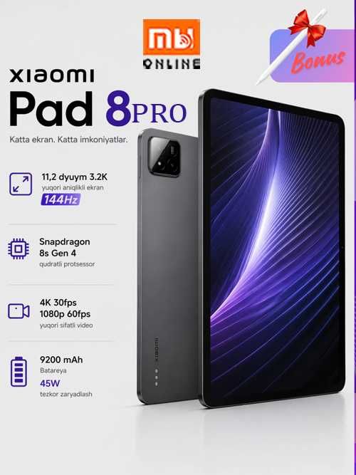 Планшет Xiaomi Pad 8 Pro 8/256GB (EU, черный)