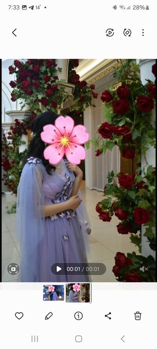 Вечернее платье очень нежное,сиреневого цвета для девушки