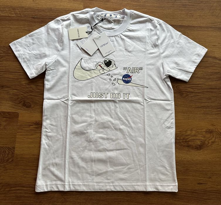 Мъжка,памучна,бяла тениска Nike OFF White