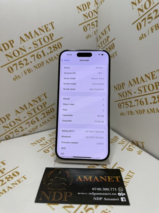 NDP Amanet Braila Iphone 15 Pro(55206)