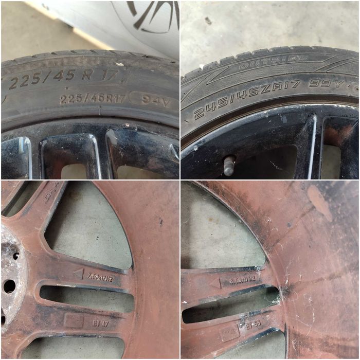 Set 4 Jante aliaj R17 5x112 225/45 / 245/45 R17  Mercedes-Benz E W212 7.5JX17H2 / 8.5JX17H2 2009 / [2009-2016] / (12I)