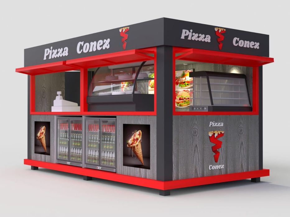 Мобильный киоск для уличной торговли на заказ