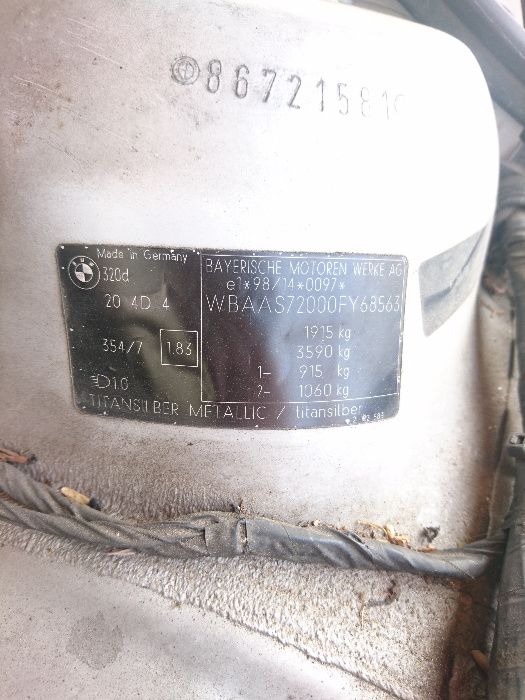 Двигател на части 2 дизел 150 - БМВ Е46 320д 150 коня BMW e46 320d 150