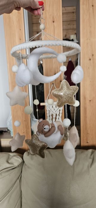 Детский мобиль. Мишка и облака