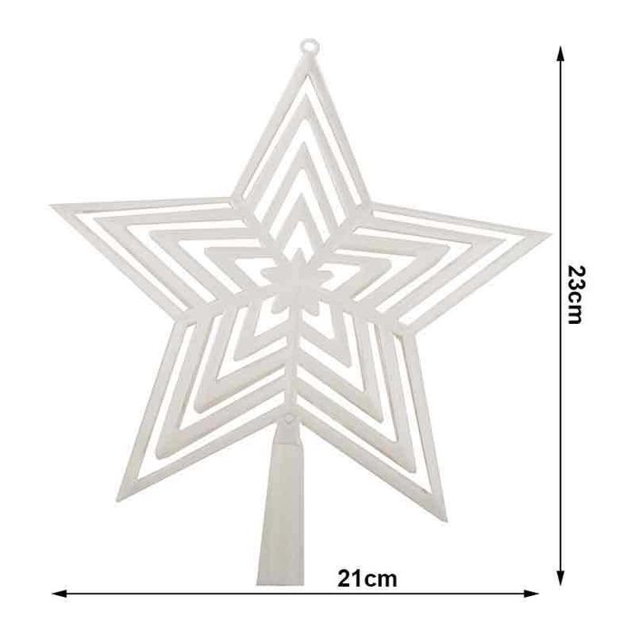 Коледна звезда за елха, бяла
