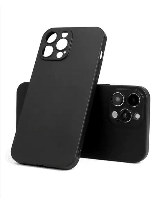 iPhone 11/12/13/14 PRO MAX - Husa Simple Case Slim Silicon Neagra/Clar
