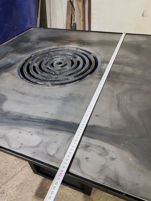 Plită oțel/ grătar / barbeque 1m x 1m 10 mm grosime, demontabil