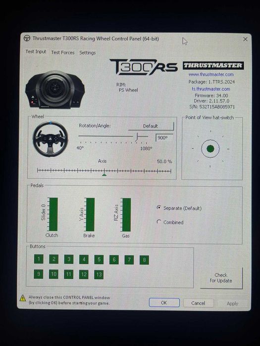 Vand Volan ThrustMaster T300