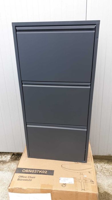 Pantofar Caruso, 3 sertare, antracit, 103x50 cm