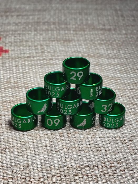 Пожизнени пръстени  2026 г. за гълъби,папагали и други видове птици