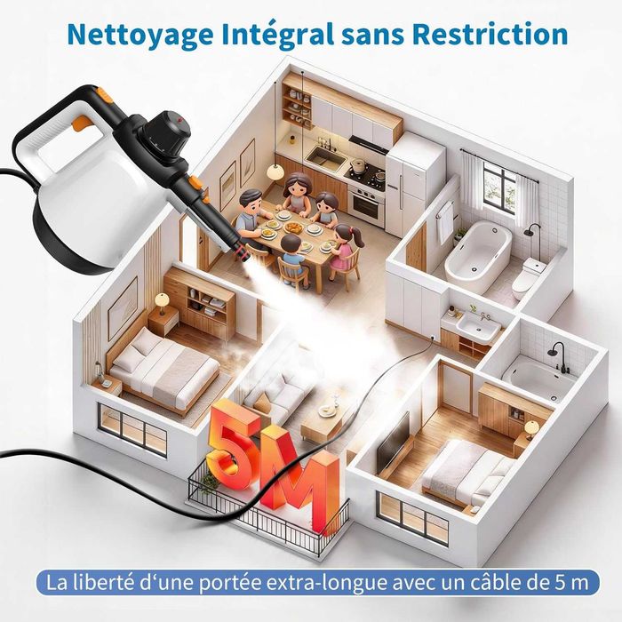 Парочистачка Eave Steam Cleaner, 1200 W,Гаранция