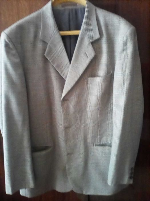 Бежево карирано лятно сако