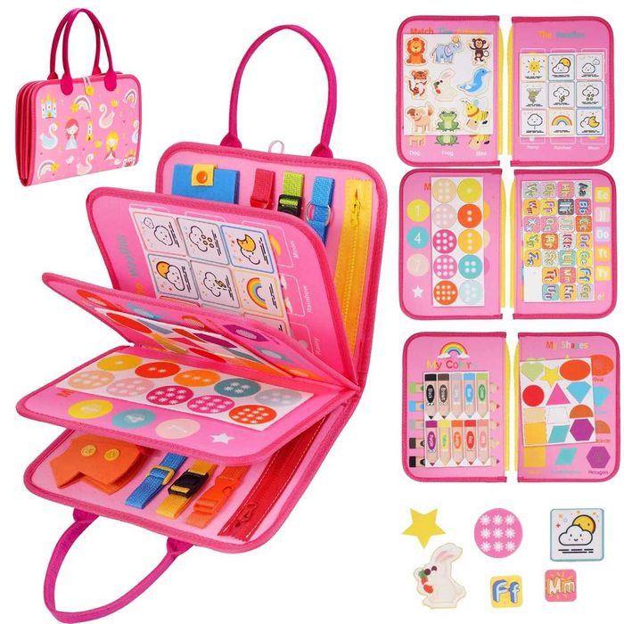 Бизиборд занимателно куфарче книжка Монтесори активна дъска за учене