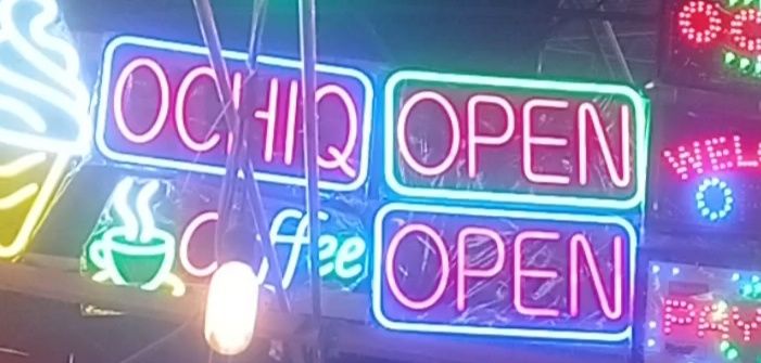 Open Otkrito ochiq tablichka coffee paynet