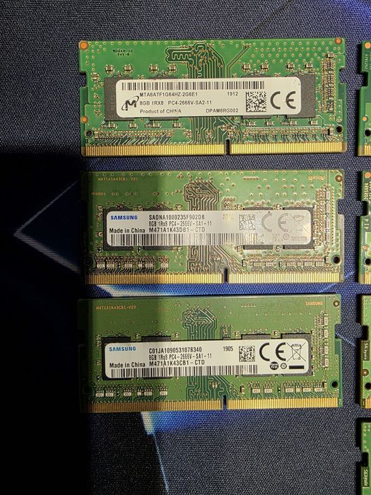 RAM DDR4 8GB Sodimm Micron/Samsung/Kingston/SK Hynix