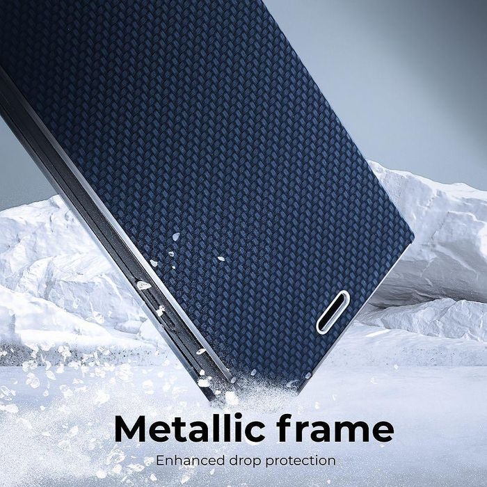 Елегантен тефтер luna book carbon за samsung a55 5g blue