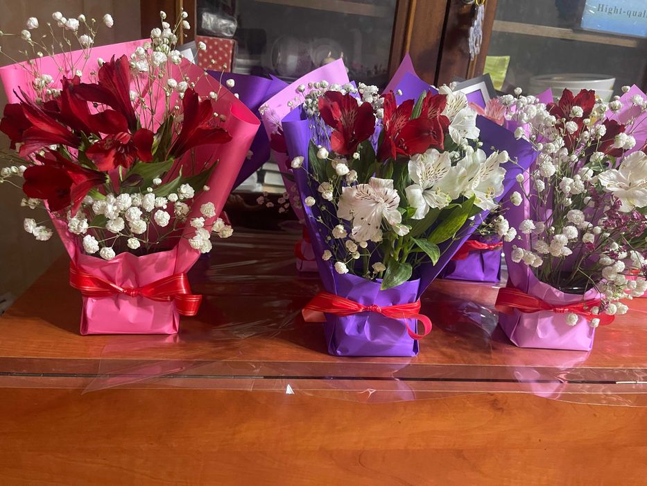 Букет - корзинка к 8 марта