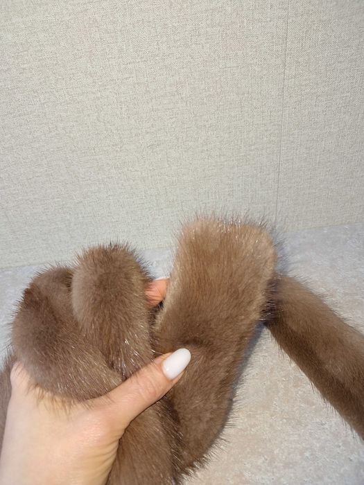Curea de nurcă / vizon culoare bej sable