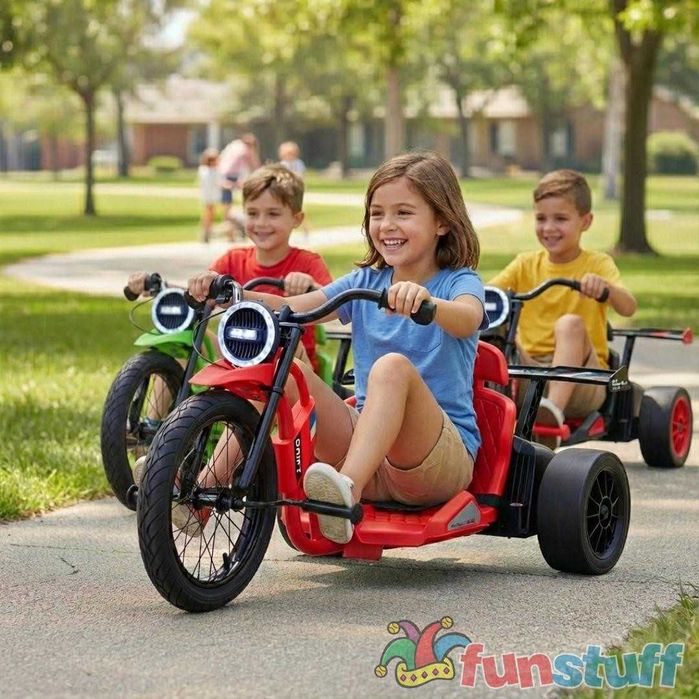 Tricicleta electrica cu functie Drift Kinderauto BJSX2338 2x 250W RED