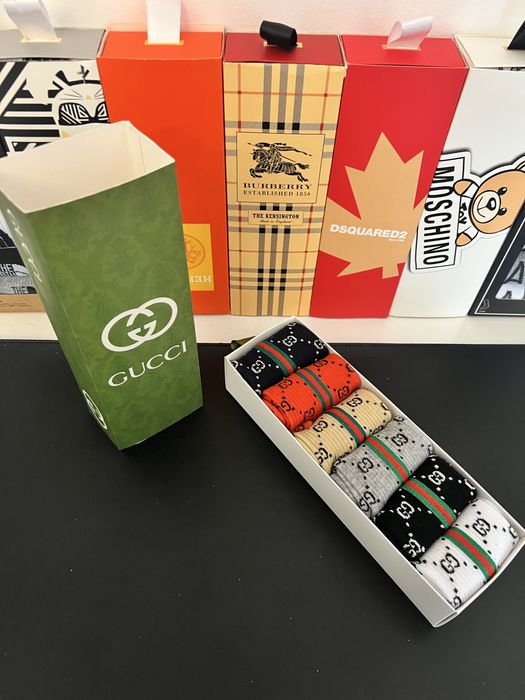 Set 6 perechi de sosete lungi GUCCi calitate deosebita cadoul perfect