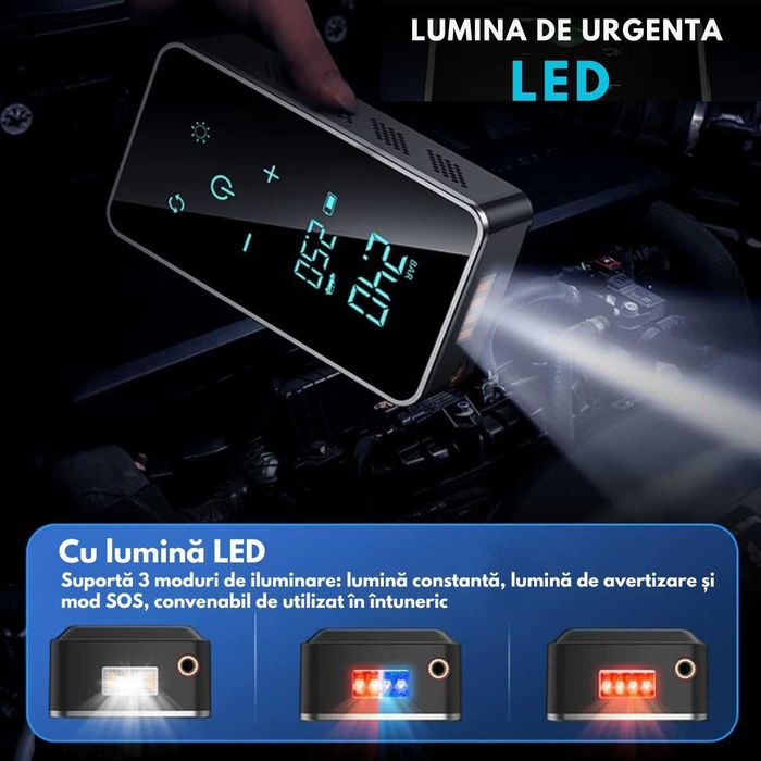 Starter | Compresor auto electric, Pompa 6 in 1 12V,afisaj digital LCD