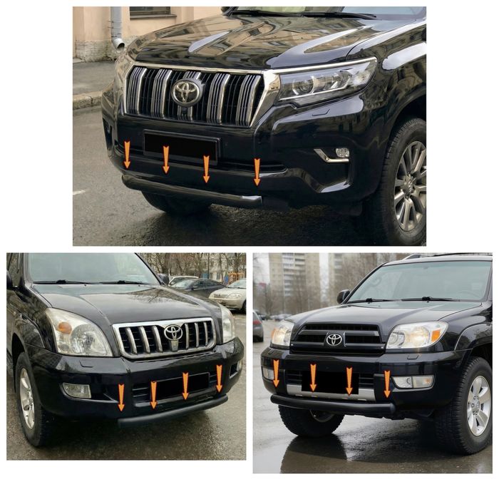 Защита бампера на Toyota Land Cruiser prado 150 4Runner