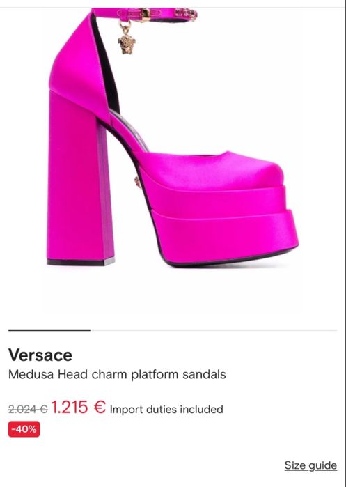 VERSACE Purple Satin Medusa Block Heel Pumps. Номер 37