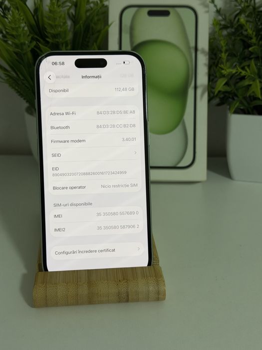 Iphone 15 spart fullbox 81%