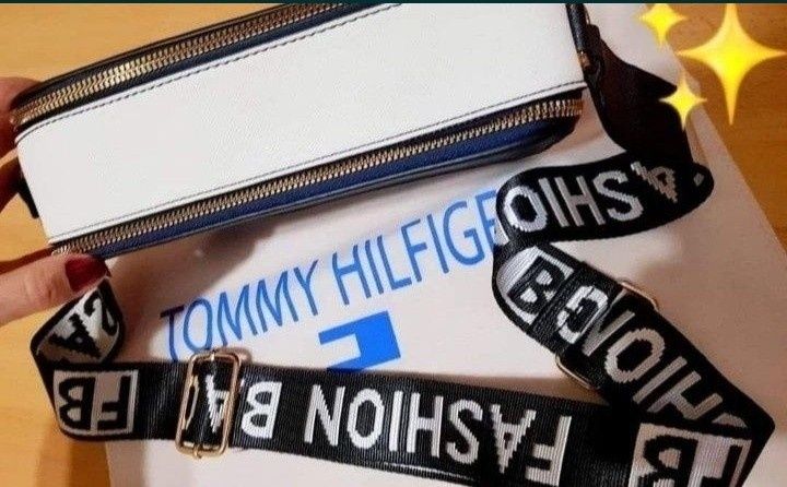 Geanta crossbody, logo imprimat, saculet, etichetă