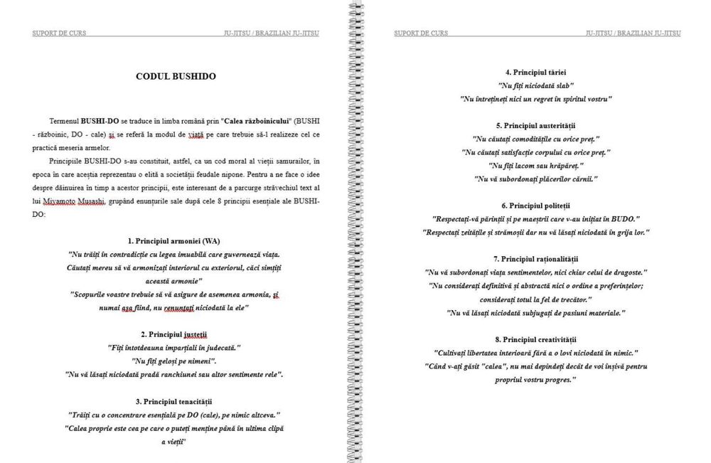 Suport de curs Ju-Jitsu / Brazilian Ju-Jitsu