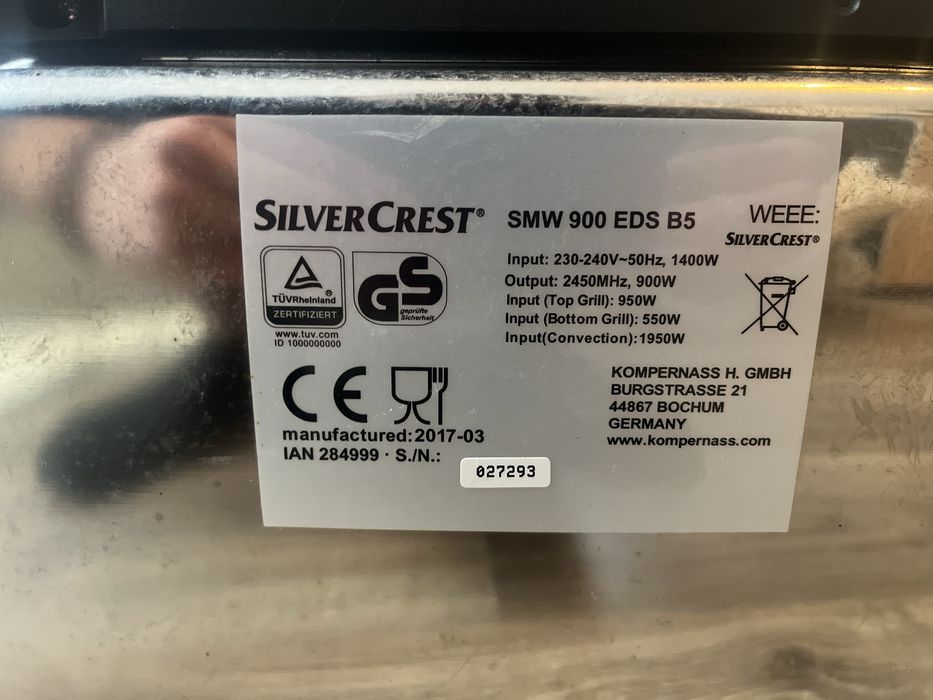 Микровълнова печка с грил SilverCrest